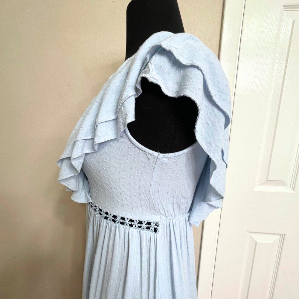 Simplee | Women's Ruffle Lace Maxi Dress Size Medium - Picture 13 of 13